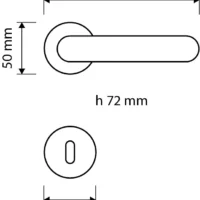 Maniglia per porta interna Touch Zincral Linea Calì